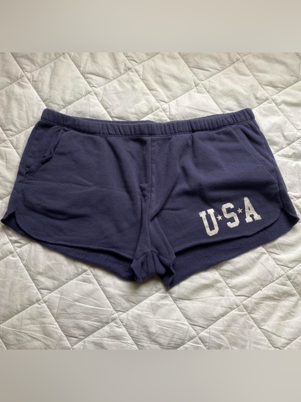 Grayson Threads Navy Blue USA Athletic Shorts